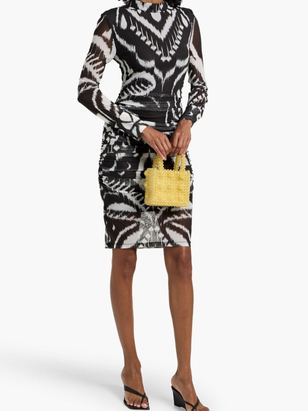 Farm Rio Ruched Printed Stretch-Tulle Midi Dress *BRAND NEW WITH TAGS* - Picture 8 of 11